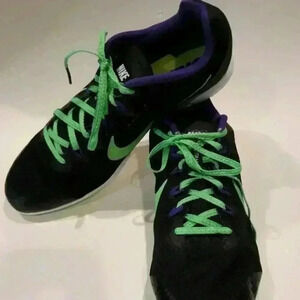 Nike Rival D  Green Black Purple Color, Spikes Track Running Shoes Men Size 12.5